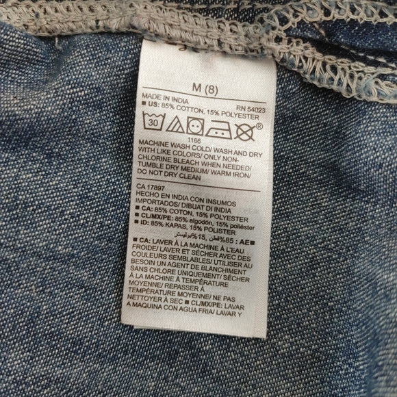 Old Navy Blue Long Sleeve Button Down Denim Dress - M(8) - Picture 7 of 7